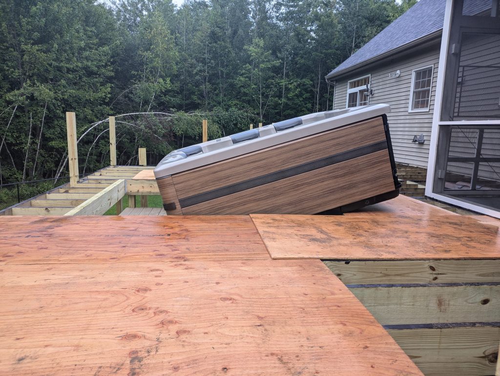 Cozy Outdoor Spa Upgrade for a Wooded Home