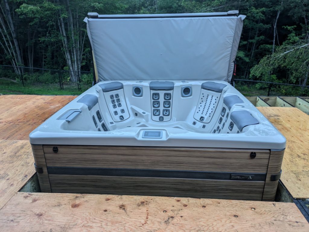 Cozy Outdoor Spa Upgrade for a Wooded Home 2