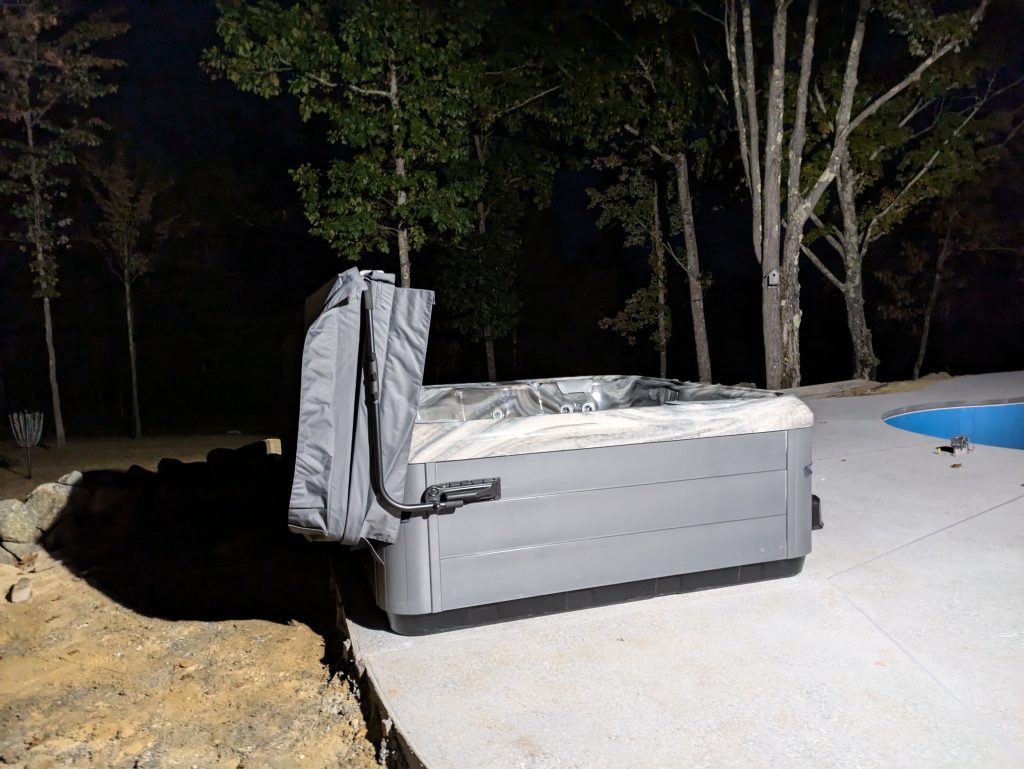 Secluded Backyard Retreat with a Bullfrog Spa Installation 4